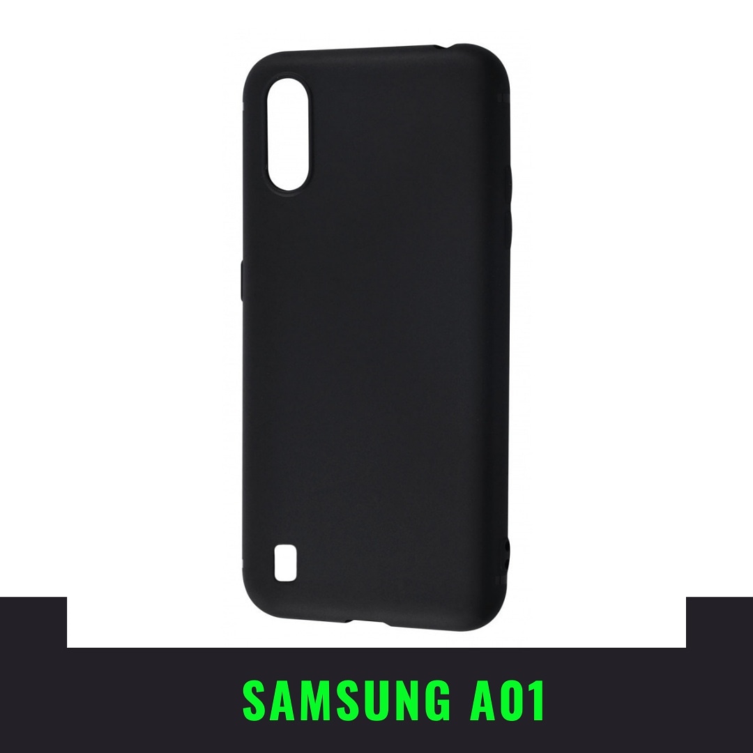 Силикон 0.5 mm Black Matt Samsung Galaxy A01 (A015F)